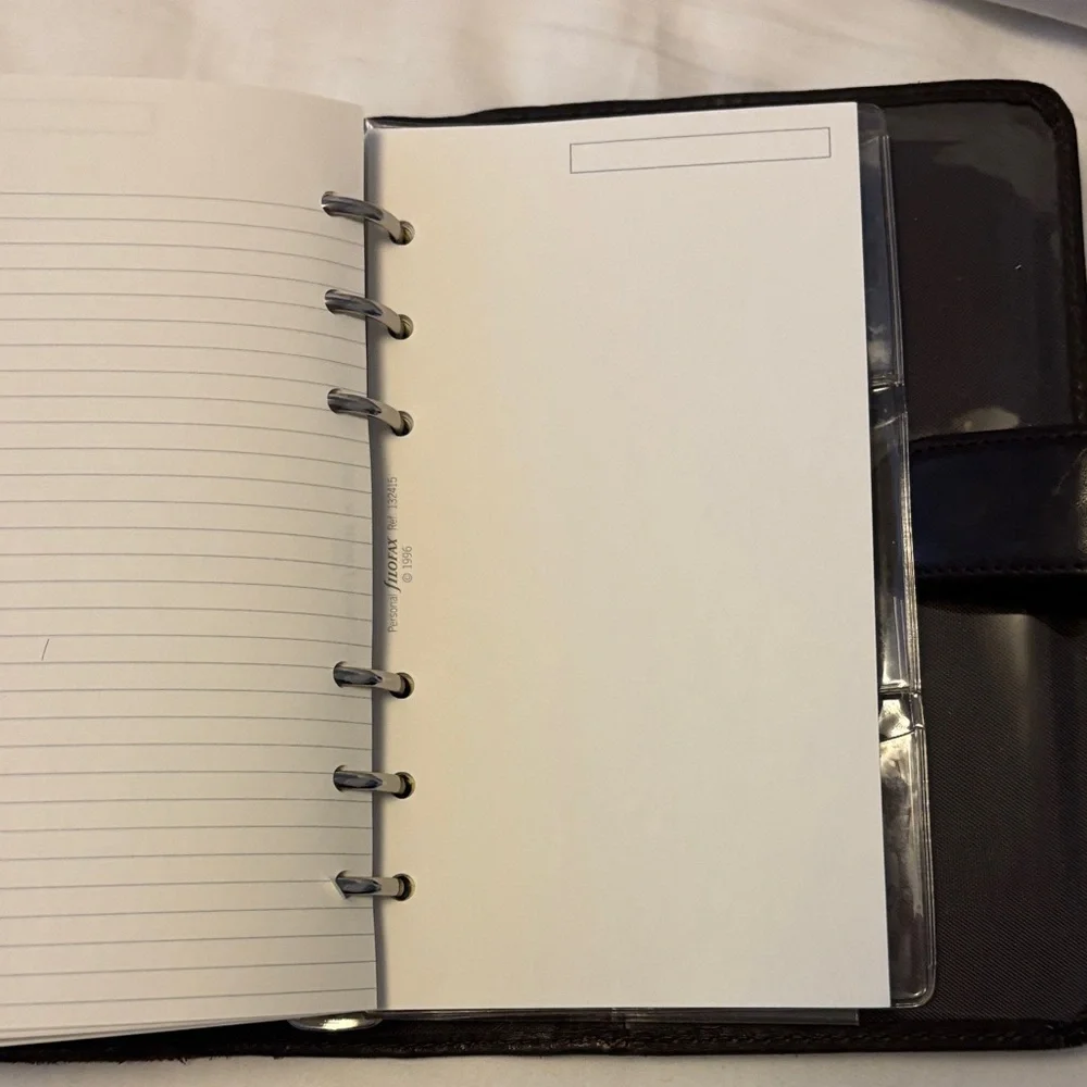 Elegant Black Leather Planner
